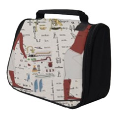 Egyptian Design Men Worker Slaves Full Print Travel Pouch (small) by Sapixe