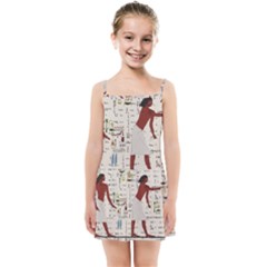 Egyptian Design Men Worker Slaves Kids  Summer Sun Dress by Sapixe