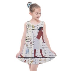 Egyptian Design Men Worker Slaves Kids  Summer Dress by Sapixe