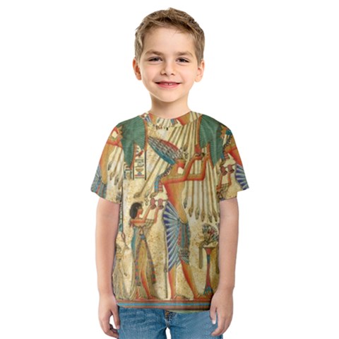 Egyptian Man Sun God Ra Amun Kids  Sport Mesh Tee by Sapixe