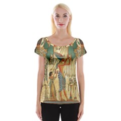 Egyptian Man Sun God Ra Amun Cap Sleeve Top by Sapixe