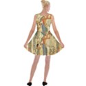 Egyptian Man Sun God Ra Amun Velvet Skater Dress View2