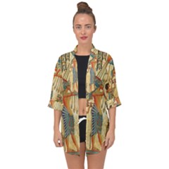 Egyptian Man Sun God Ra Amun Open Front Chiffon Kimono by Sapixe