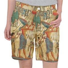 Egyptian Man Sun God Ra Amun Pocket Shorts by Sapixe