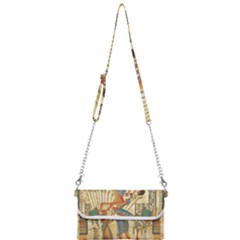 Egyptian Man Sun God Ra Amun Mini Crossbody Handbag by Sapixe