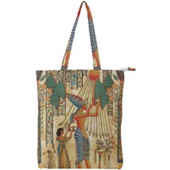 Egyptian Man Sun God Ra Amun Double Zip Up Tote Bag by Sapixe