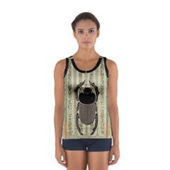 Egyptian Design Beetle Sport Tank Top  by Sapixe