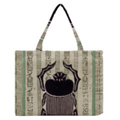 Egyptian Design Beetle Zipper Medium Tote Bag by Sapixe