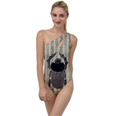 Egyptian Design Beetle To One Side Swimsuit by Sapixe