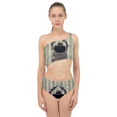 Egyptian Design Beetle Spliced Up Two Piece Swimsuit by Sapixe