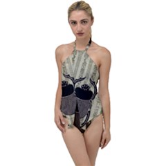 Egyptian Design Beetle Go With The Flow One Piece Swimsuit by Sapixe