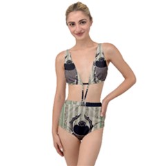 Egyptian Design Beetle Tied Up Two Piece Swimsuit by Sapixe