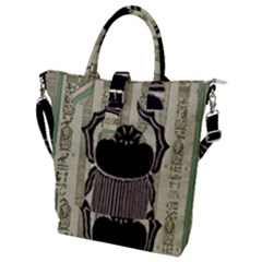 Egyptian Design Beetle Buckle Top Tote Bag by Sapixe