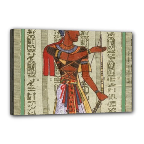 Egyptian Design Man Royal Canvas 18  X 12  (stretched) by Sapixe