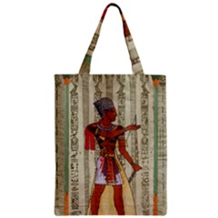 Egyptian Design Man Royal Zipper Classic Tote Bag by Sapixe