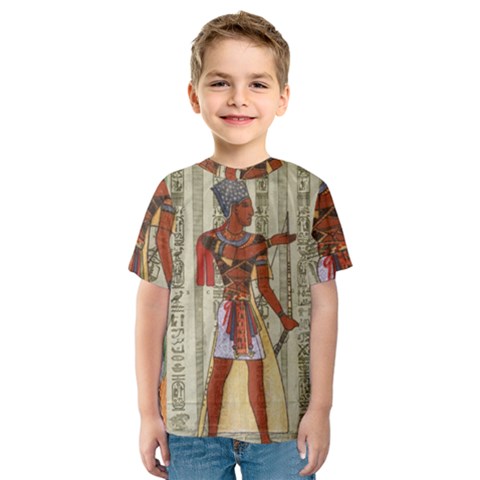 Egyptian Design Man Royal Kids  Sport Mesh Tee by Sapixe