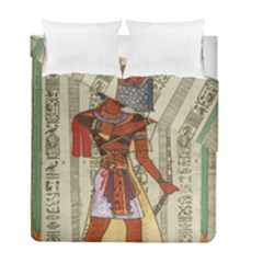 Egyptian Design Man Royal Duvet Cover Double Side (full/ Double Size) by Sapixe