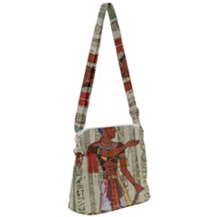 Egyptian Design Man Royal Zipper Messenger Bag by Sapixe