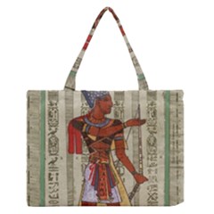 Egyptian Design Man Royal Zipper Medium Tote Bag by Sapixe