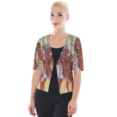 Egyptian Design Man Royal Cropped Button Cardigan by Sapixe