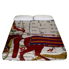 Egyptian Tutunkhamun Pharaoh Design Fitted Sheet (queen Size)