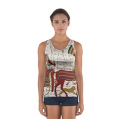 Egyptian Tutunkhamun Pharaoh Design Sport Tank Top  by Sapixe