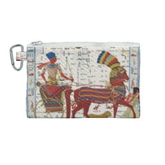 Egyptian Tutunkhamun Pharaoh Design Canvas Cosmetic Bag (medium) by Sapixe