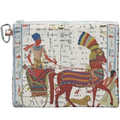 Egyptian Tutunkhamun Pharaoh Design Canvas Cosmetic Bag (xxxl) by Sapixe