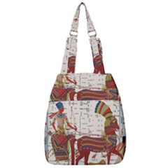 Egyptian Tutunkhamun Pharaoh Design Center Zip Backpack by Sapixe