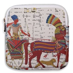 Egyptian Tutunkhamun Pharaoh Design Mini Square Pouch by Sapixe