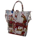 Egyptian Tutunkhamun Pharaoh Design Buckle Top Tote Bag View1