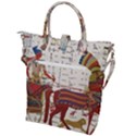 Egyptian Tutunkhamun Pharaoh Design Buckle Top Tote Bag View2