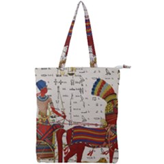 Egyptian Tutunkhamun Pharaoh Design Double Zip Up Tote Bag by Sapixe