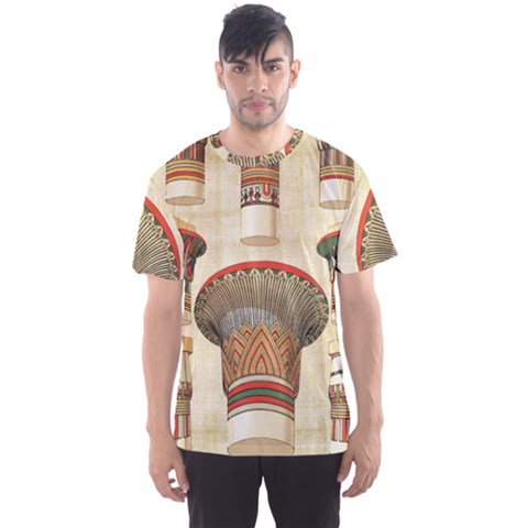 Egyptian Architecture Column Men s Sports Mesh Tee by Sapixe