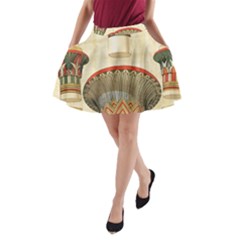 Egyptian Architecture Column A-line Pocket Skirt by Sapixe