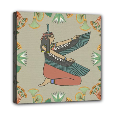 Egyptian Woman Wings Design Mini Canvas 8  X 8  (stretched) by Sapixe