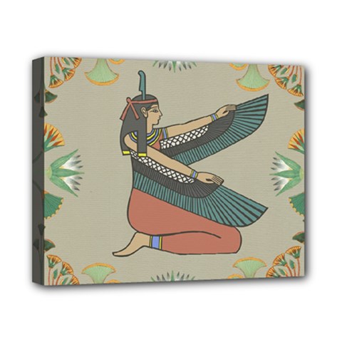 Egyptian Woman Wings Design Canvas 10  X 8  (stretched) by Sapixe