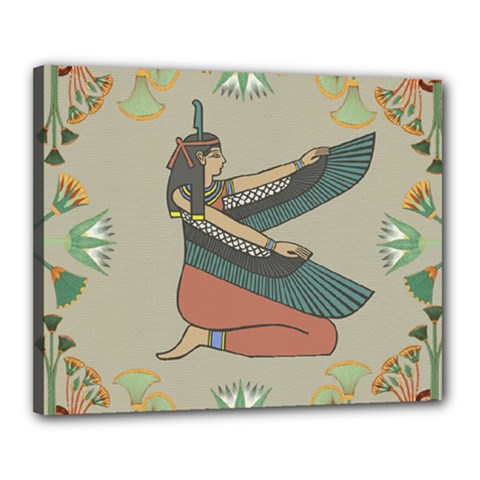 Egyptian Woman Wings Design Canvas 20  X 16  (stretched) by Sapixe