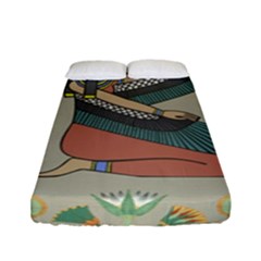 Egyptian Woman Wings Design Fitted Sheet (Full/ Double Size)