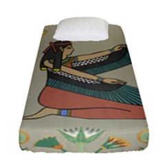 Egyptian Woman Wings Design Fitted Sheet (Single Size)