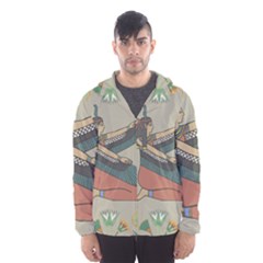 Egyptian Woman Wings Design Men s Hooded Windbreaker by Sapixe