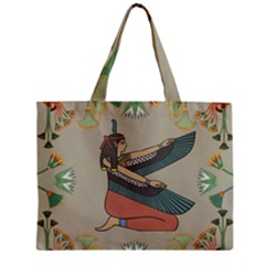 Egyptian Woman Wings Design Zipper Mini Tote Bag by Sapixe