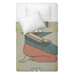 Egyptian Woman Wings Design Duvet Cover Double Side (Single Size)