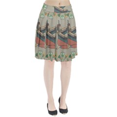 Egyptian Woman Wings Design Pleated Skirt by Sapixe