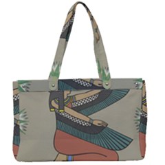 Egyptian Woman Wings Design Canvas Work Bag