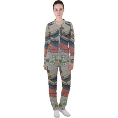 Egyptian Woman Wings Design Casual Jacket and Pants Set