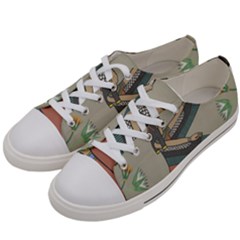 Egyptian Woman Wings Design Women s Low Top Canvas Sneakers