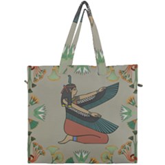 Egyptian Woman Wings Design Canvas Travel Bag