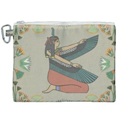 Egyptian Woman Wings Design Canvas Cosmetic Bag (XXL)