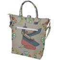 Egyptian Woman Wings Design Buckle Top Tote Bag View2